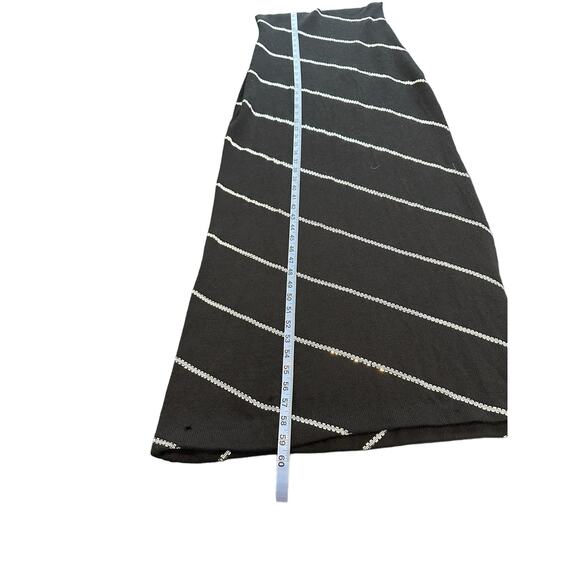 St. John Dress Size 6 Evening VTG Black Silver One Shoulder Santana Knit Maxi - Picture 12 of 12